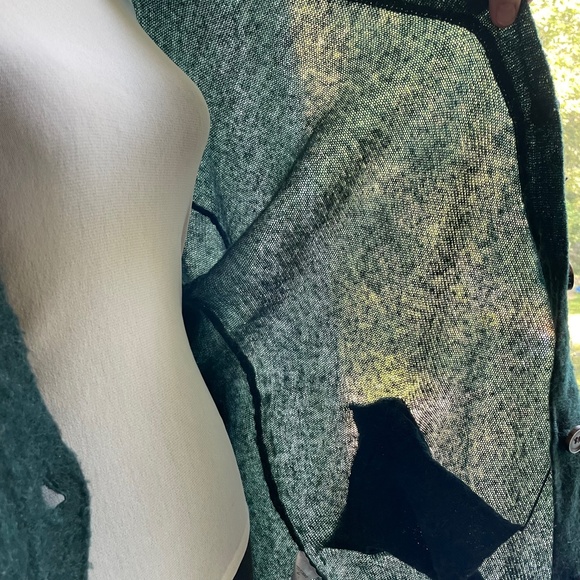 Grandpa Sweater Long Cardigan Green lightweight Selected Femme - Picture 13 of 13